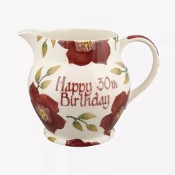 Personalised Christmas Rose 3 Pint Jug