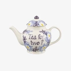 Personalised Blue Daisy Fields 2 Mug Teapot