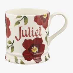 Personalised Christmas Rose 1 Pint Mug