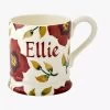 Personalised Christmas Rose 1/2 Pint Mug