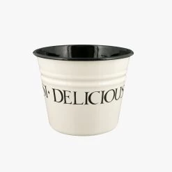 Black Toast Enamel Plant Pot