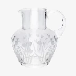 Golden Tulips Glass Jug