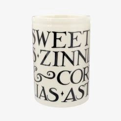 Black Toast Sweet Peas Medium Vase