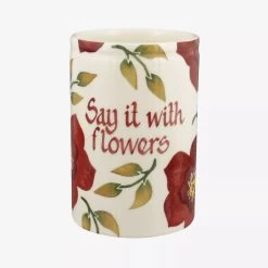 Personalised Christmas Rose Medium Vase