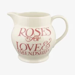 Pink Toast Roses For Love & Friendship 3 Pint Jug