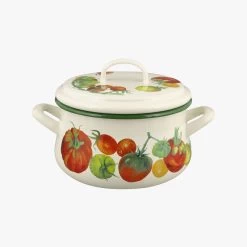 Tomatoes Enamel Small Cooking Pot