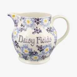 Personalised Blue Daisy Fields 3 Pint Jug