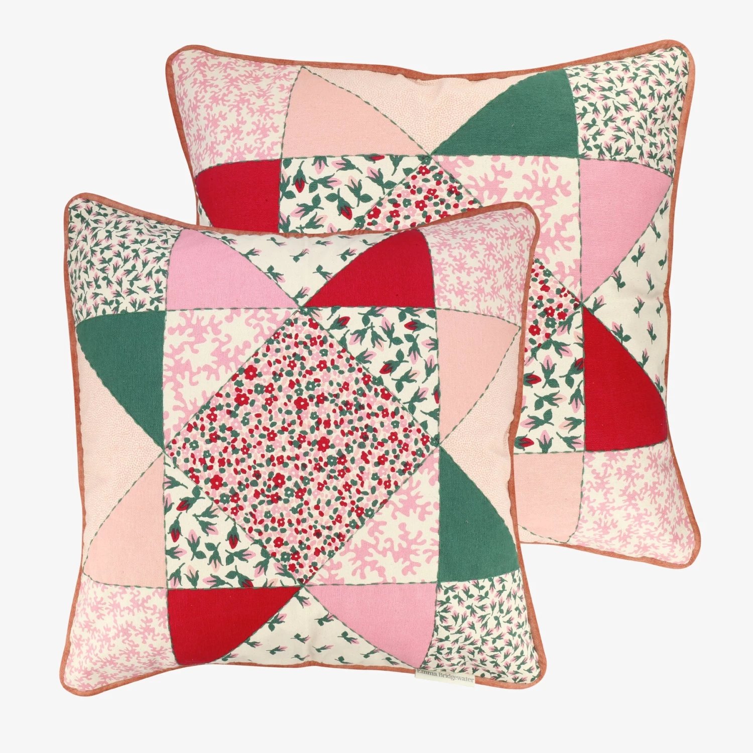 Roses Patchwork 50X50 Cm Cushion - Image 3