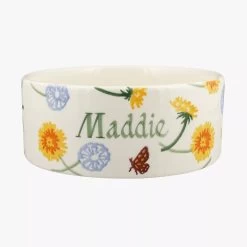 Personalised Dandelion Large Pet Bowl
