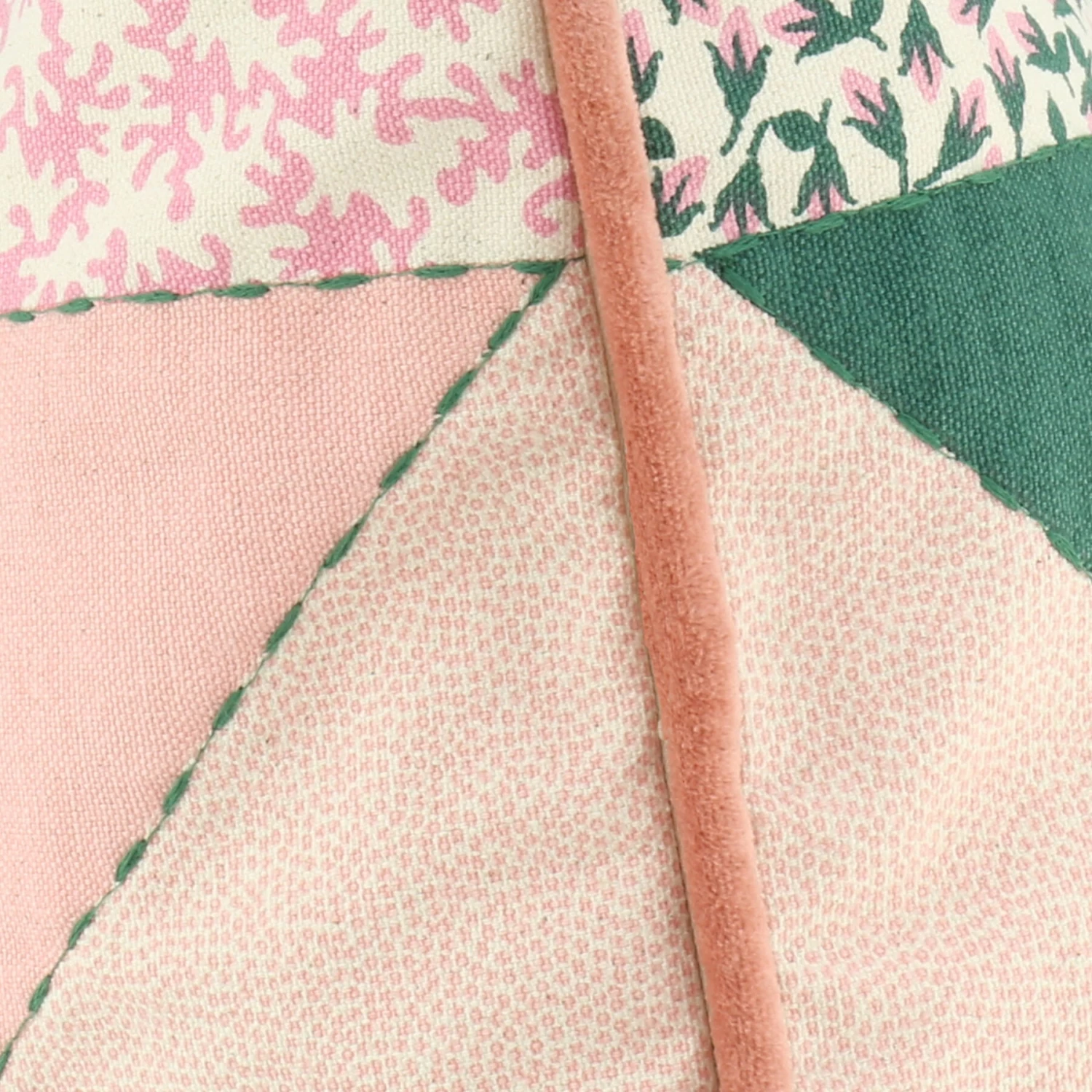 Roses Patchwork 50X50 Cm Cushion - Image 4