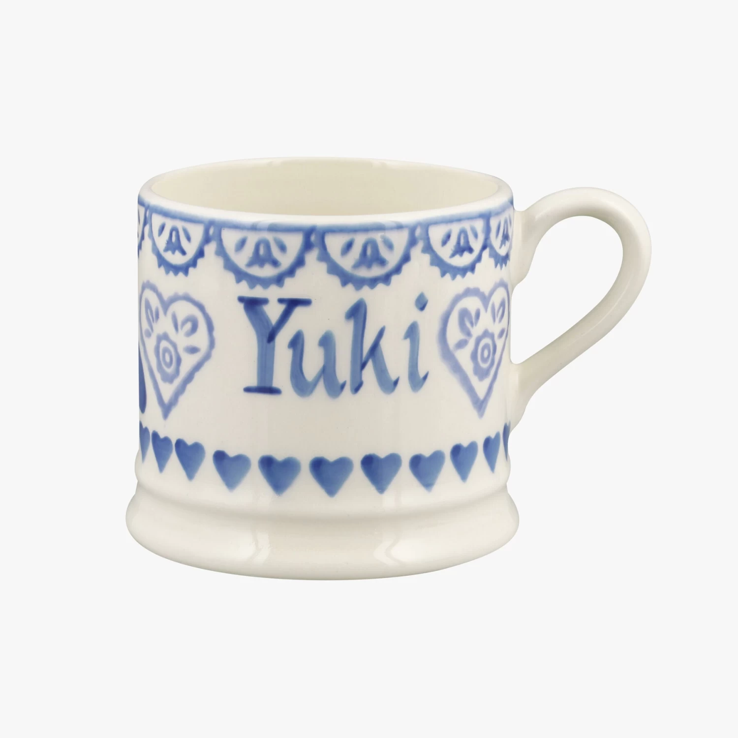 Personalised Blue Sampler Small Mug