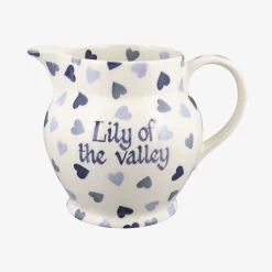 Personalised Blue Hearts 3 Pint Jug