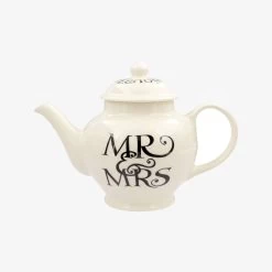 Black Toast Mr & Mrs 2 Mug Teapot