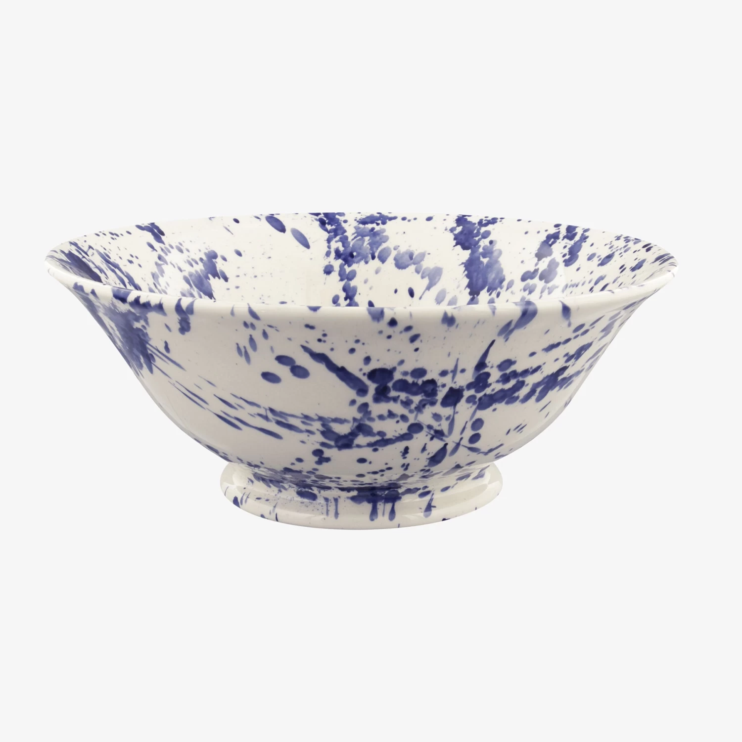 Seconds Blue Splatter Large Serving Bowl