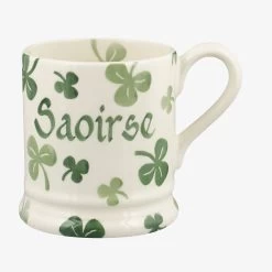 Personalised Shamrock 1/2 Pint Mug