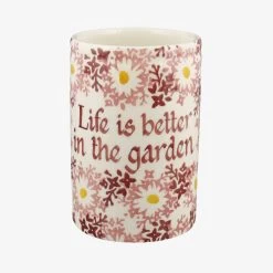 Personalised Pink Daisy Fields Medium Vase