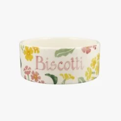 Personalised Pink Primrose Small Pet Bowl