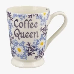 Personalised Blue Daisy Fields Cocoa Mug