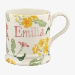 Personalised Pink Primrose 1 Pint Mug
