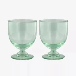 Goblet Wine Glasses - 100% Recycled Glass (Set Of 2)