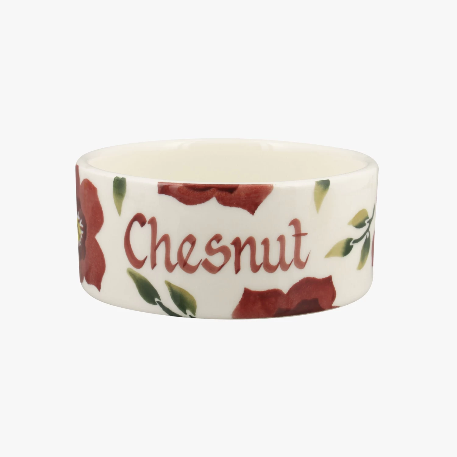 Personalised Christmas Rose Small Pet Bowl