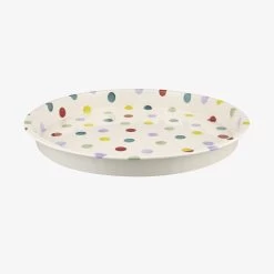 Polka Dot Round Tin Tray