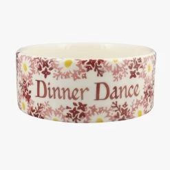 Personalised Pink Daisy Fields Large Pet Bowl