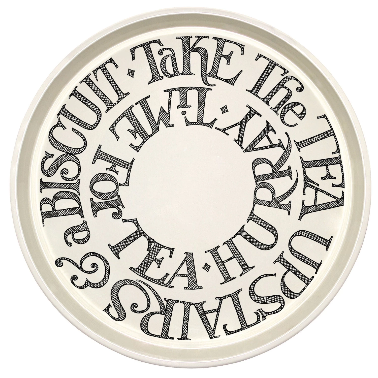 Black Toast Round Tin Tray - Image 3