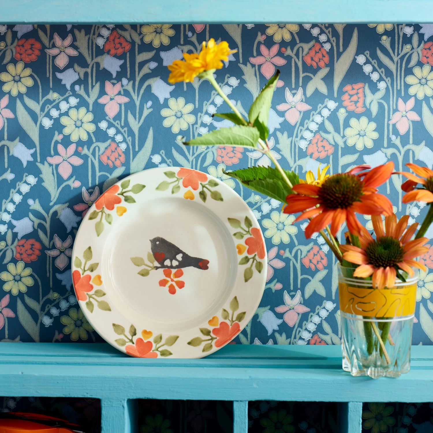 Lovebirds Coral 6 1/2 Inch Plate - Image 2