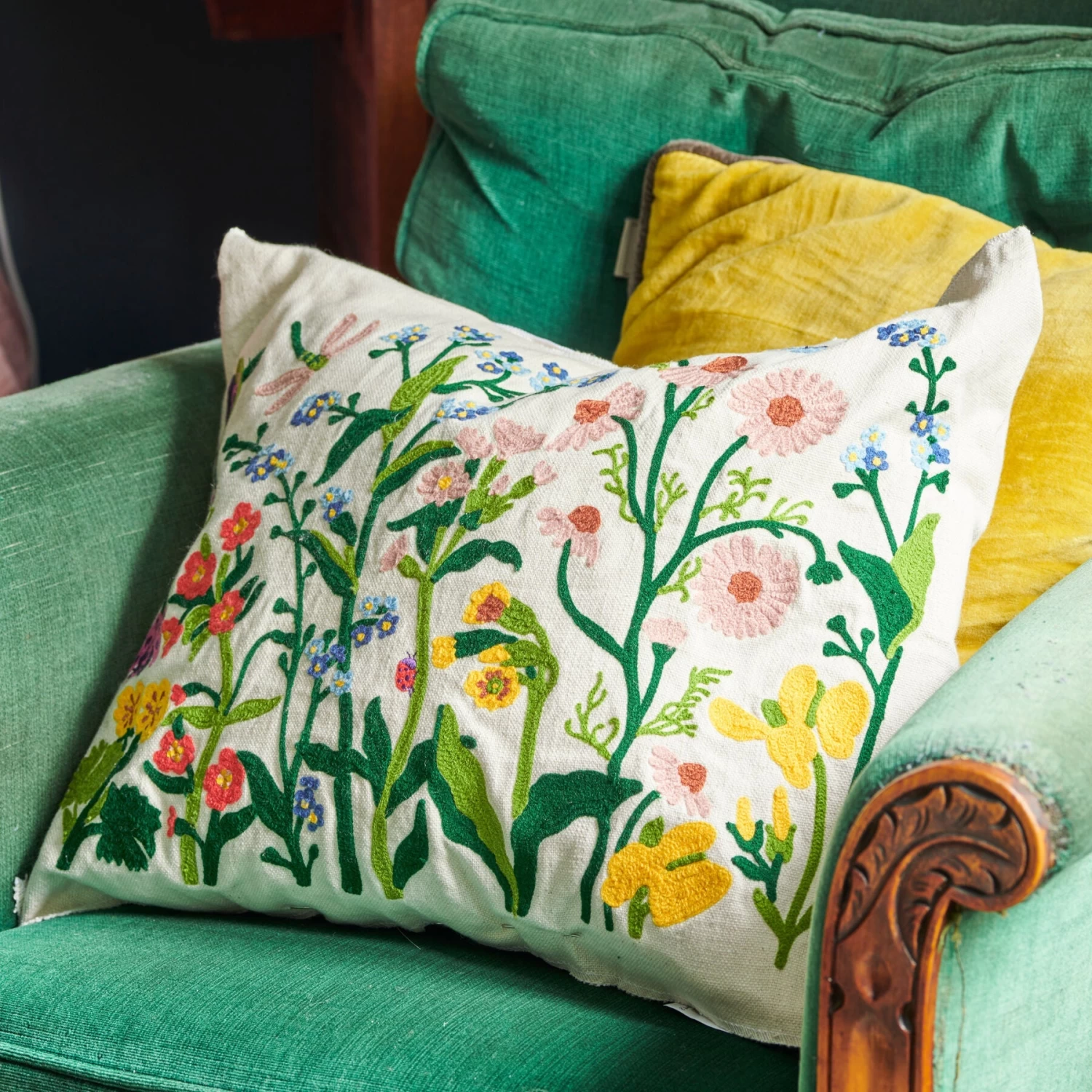 Wildflowers 50X40 Cm Embroidered Cushion - Image 2