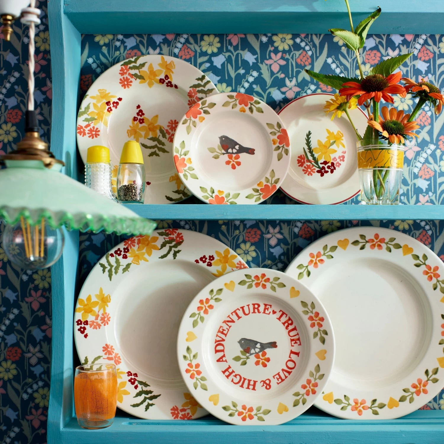 Lovebirds Coral 8 1/2 Inch Plate - Image 3