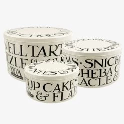 Black Toast Set Of 3 Round Cake Tins