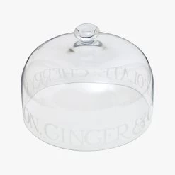 Black Toast Glass Cake Dome