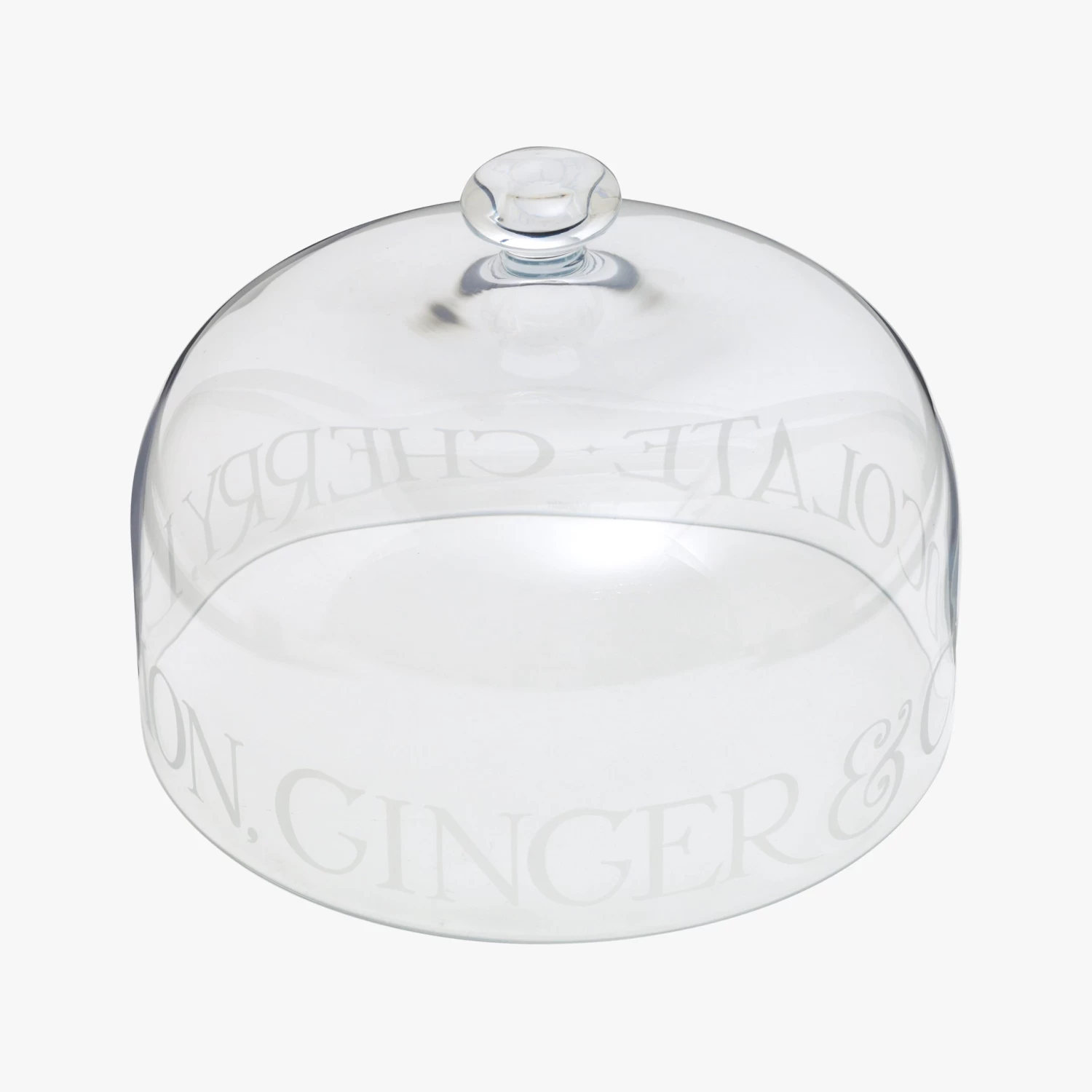 Black Toast Glass Cake Dome