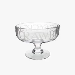 Black Toast Small Glass Trifle Bowl