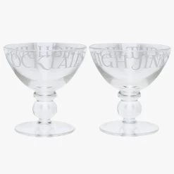 Black Toast Set Of 2 Cocktail Glass