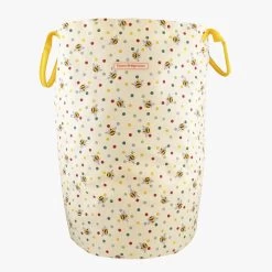 Bumblebee & Small Polka Dot Large Drawstring Laundry Bag
