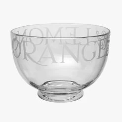 Black Toast Large Glass Bowl