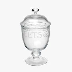 Black Toast Glass Sweetie Jar