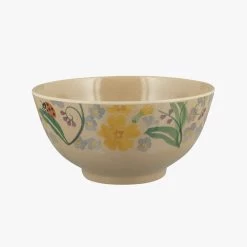 Forget Me Not & Primrose Rice Husk Bowl