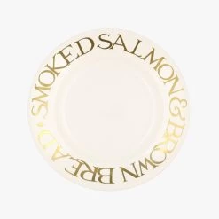 Gold Toast Smoked Salmon 8 1/2 Inch Plate