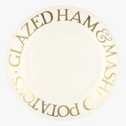 Gold Toast Glazed Ham 10 1/2 Inch Plate