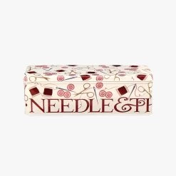 Pink Crafting Long Deep Rectangular Tin