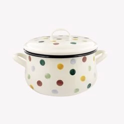 Polka Dot Medium Enamel Cooking Pot