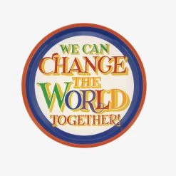 Rainbow Toast Round Tin Tray