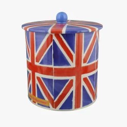 Union Jack Tin Biscuit Barrel
