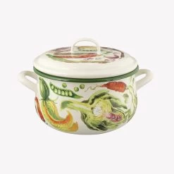 Mixed Vegetable Enamel Medium Cooking Pot