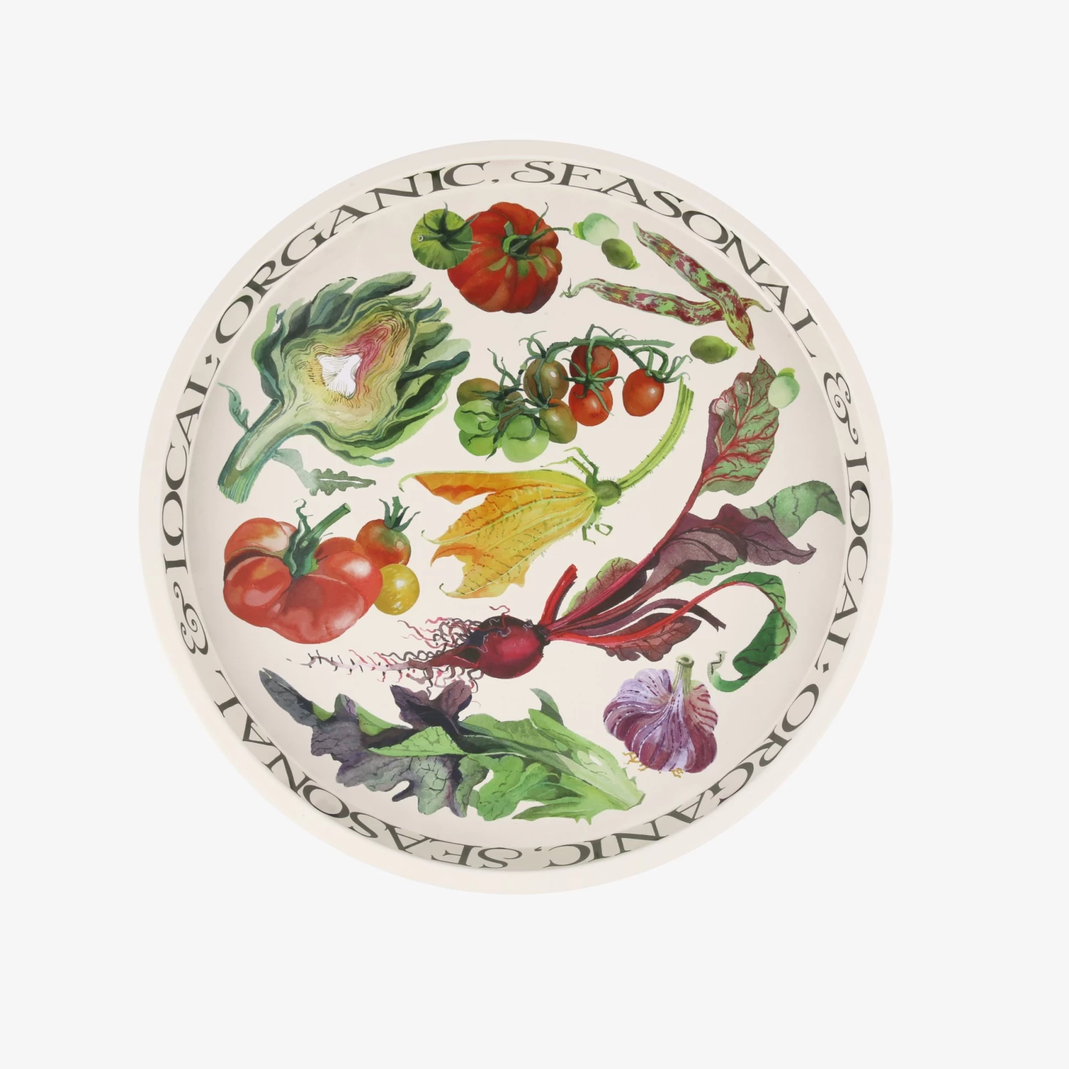Vegetable Garden Round Tin Tray