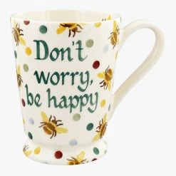 Personalised Bumblebee & Small Polka Dot Cocoa Mug