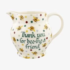 Personalised Bumblebee & Small Polka Dot 3 Pint Jug